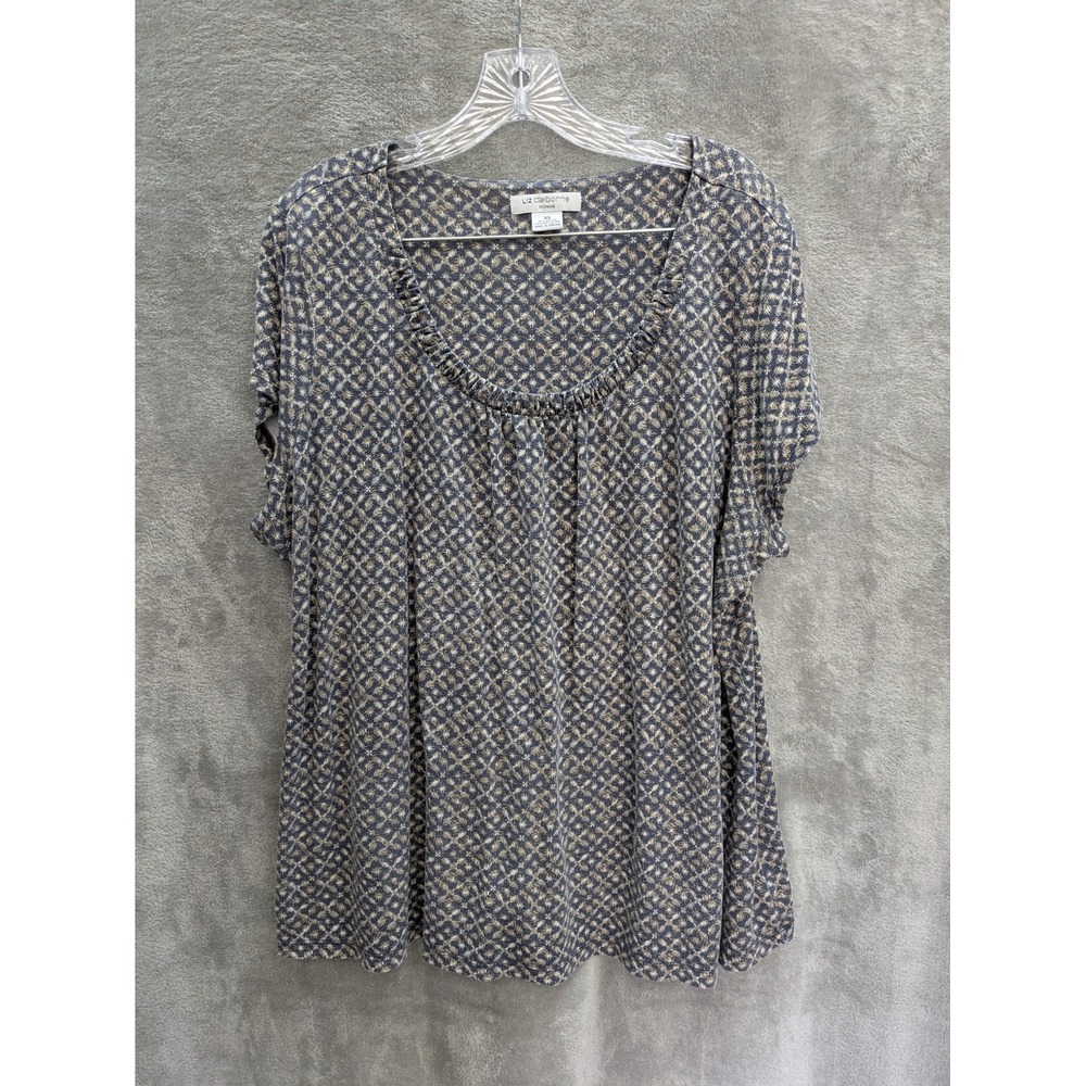 Bohemian Plus Size Top 3X Tribal Aztec Geometric‎ Print Relaxed Boxy